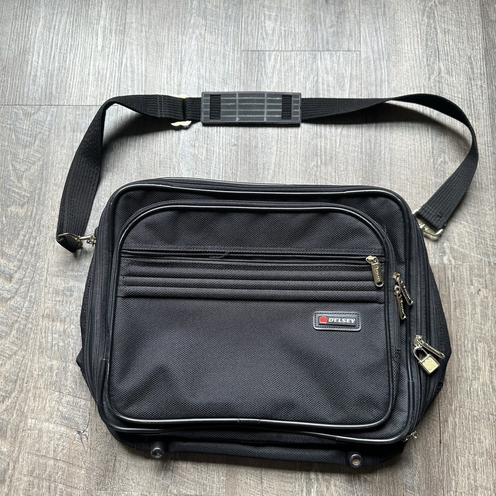 Delsey Paris Black Privilege 2 Trolley Sleeve Tote Duffel Weekender Travel Bag‎